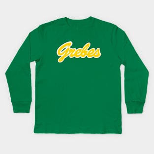 Grebes Baseball Logo Kids Long Sleeve T-Shirt